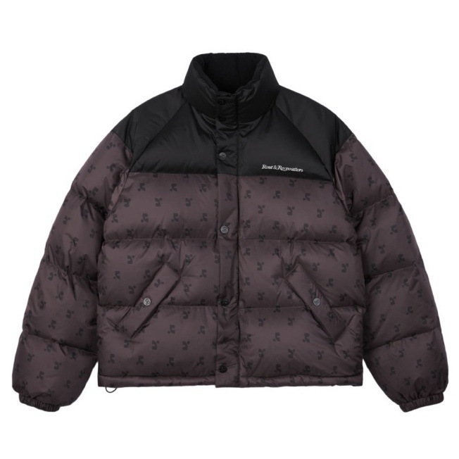 Rest&Recreation ダウンジャケット RR LOGO PATTERN DOWN JACKET