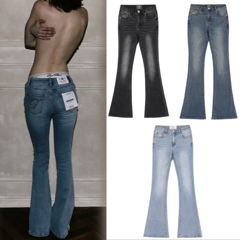 [韓国人気]★BADBLOOD★Low-Rise Bootcut Jeans★ブーツカット★ 韓国人気]☆BADBLOOD☆Low-Rise Bootcut Jeans☆ブーツカット