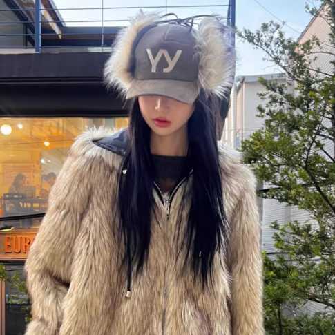 OPEN YY キャップ FAUX FUR CORDUROY EARFLAP CAP｜MIRISE