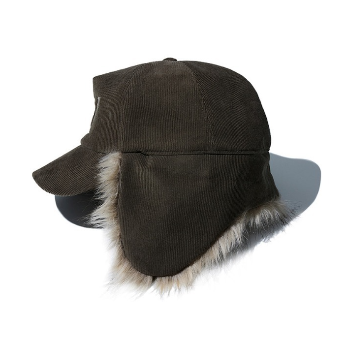 OPEN YY キャップ FAUX FUR CORDUROY EARFLAP CAP｜MIRISE