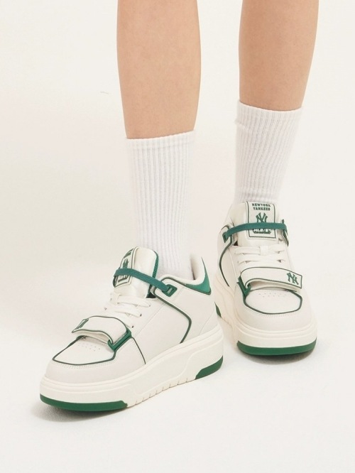 MLB Korea CHUNKY LINER MID 厚底スニーカー 3ASXLMB3N-50BKS