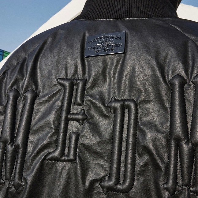 MEDM ジャケット MEDM エンボス加工 MA-1 高品質PU ダウンジャケット｜MIRISE(ミライズ