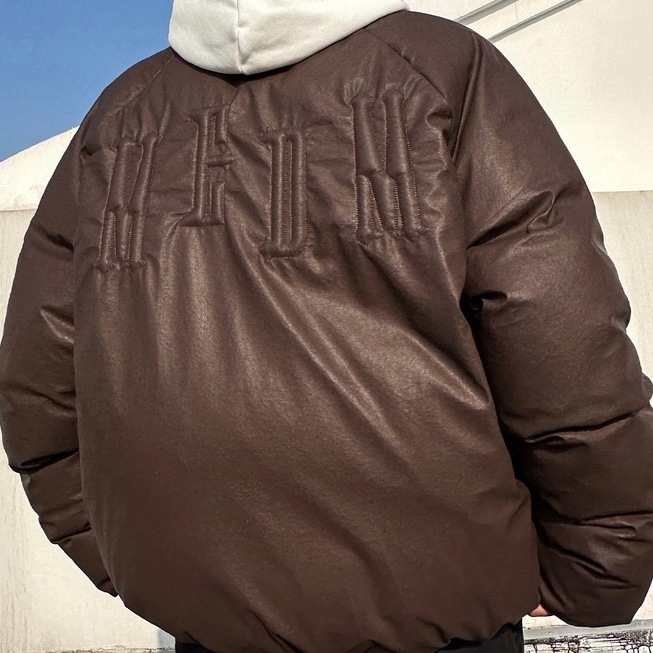 MEDM エンボス加工 MA-1 高品質PU ダウンジャケット｜MIRISE(ミライズ