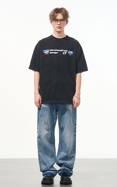 HARSH AND CRUEL2024SS ウォッシュ加工 Tシャツ｜MIRISE