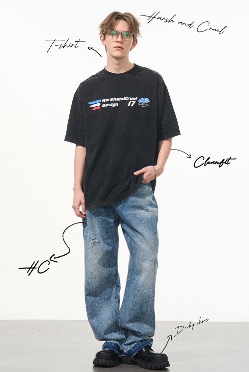 HARSH AND CRUEL2024SS ウォッシュ加工 Tシャツ｜MIRISE