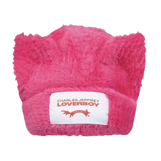 Charles Jeffrey LOVERBOY ファー ニットキャップ ビーニー ねこみみ