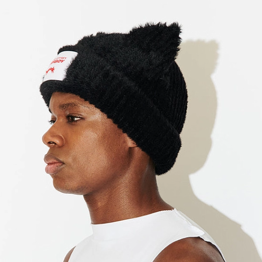 Charles Jeffrey LOVERBOY ファー ニットキャップ ビーニー ねこみみ