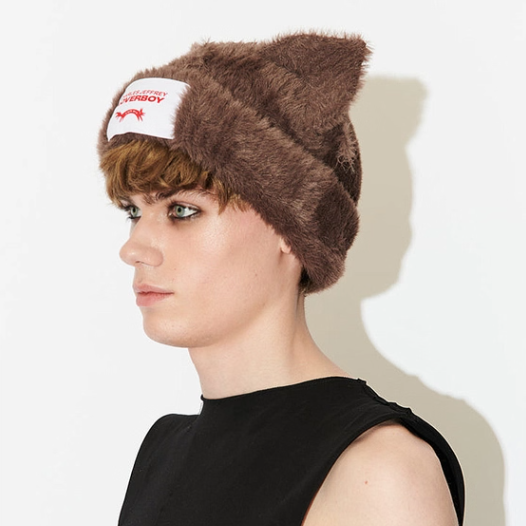 Charles Jeffrey LOVERBOY ファー ニットキャップ ビーニー ねこみみ