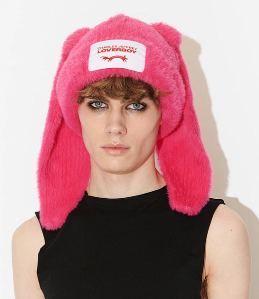 Charles Jeffrey LOVERBOY ファー ニットキャップ ビーニー ラビット