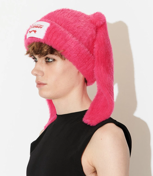 CHARLES JEFFREY LOVERBOY ファーニット帽 Charles Jeffrey LOVERBOY ファー ニットキャップ ビーニー ラビット