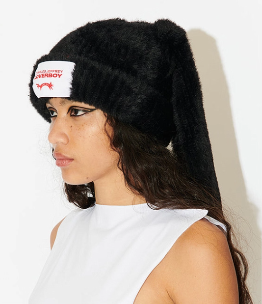 Charles Jeffrey LOVERBOY ファー ニットキャップ ビーニー ラビット