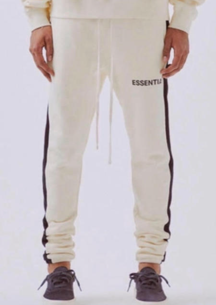 ESSENTIAL ベージュ サイドストライプ パンツ FOG] Fear Of God Essentials サイドストライプ スウェット