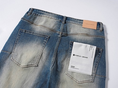 PURPLE BRAND ウォッシュド ペイント ダメージデニム イン ブルー