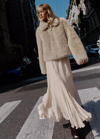 ZARA ダブルフェイス フェイクファージャケット 4745/221/832｜MIRISE