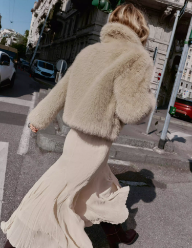 ZARA ダブルフェイス フェイクファージャケット 4745/221/832｜MIRISE