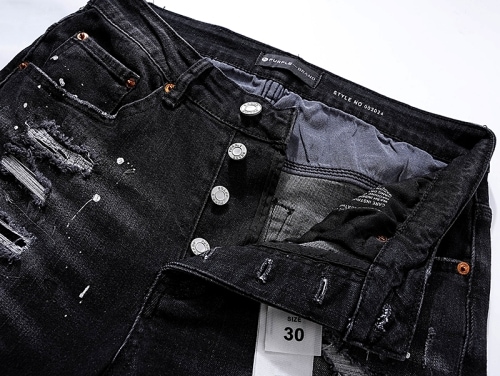 PURPLE BRAND ウォッシュド ペイント ダメージデニム イン