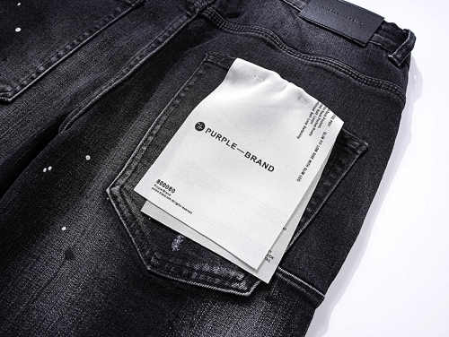 PURPLE BRAND ウォッシュド ペイント ダメージデニム イン