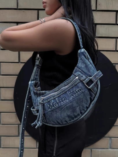 MATIN KIM ホーボーバッグ ワンショルダーバッグ MATIN WASHED