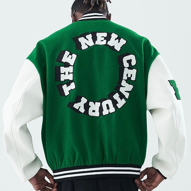 mistreass スタジャン バイカラーコンパクトスタジアムジャケット