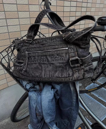 MATIN KIM 25SS デニム トートバッグ WASHED DENIM SQUARE BAG