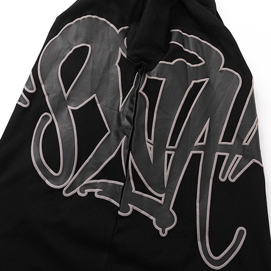 SYNA WORLD ブラック セットアップ (ショートスリーブシャツ) Syna World T-Shirt & Shorts Logo Set - Black / Grey