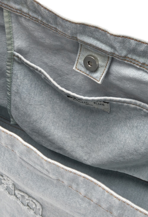 MATIN KIM デニム トートバッグ LOGO WASHED DENIM TOTE BAG