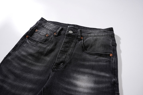 PURPLE BRAND ウォッシュド ダメージデニム イン ブラック PU111