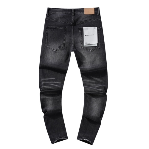 PURPLE BRAND ウォッシュド ダメージデニム イン ブラック PU111