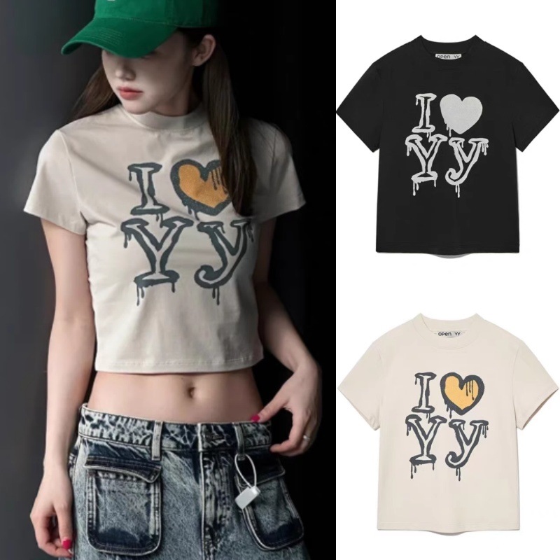 ME:I クロップドTシャツ I LOVE TREASURE クロップド Tシャツ（WHITE） – YGEX OFFICIAL SHOP