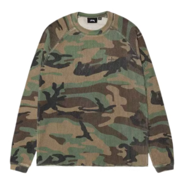 Stussy ステューシー サーマル Tシャツ Basic Thermal Woodland Camo