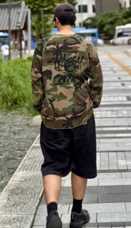 Stussy ステューシー サーマル Tシャツ Basic Thermal Woodland Camo