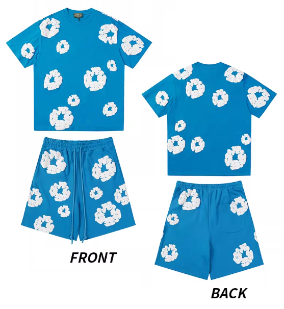 Denim Tears セットアップ コットン フラワー Tシャツ & ショート