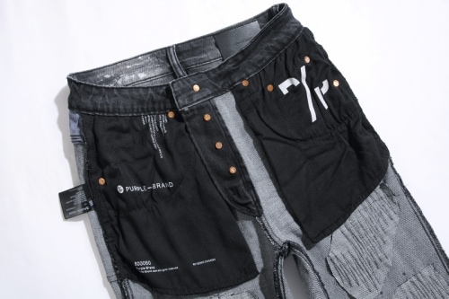PURPLE BRAND ウォッシュド ペイント ダメージデニム イン