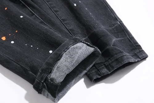 PURPLE BRAND ウォッシュド ペイント ダメージデニム イン