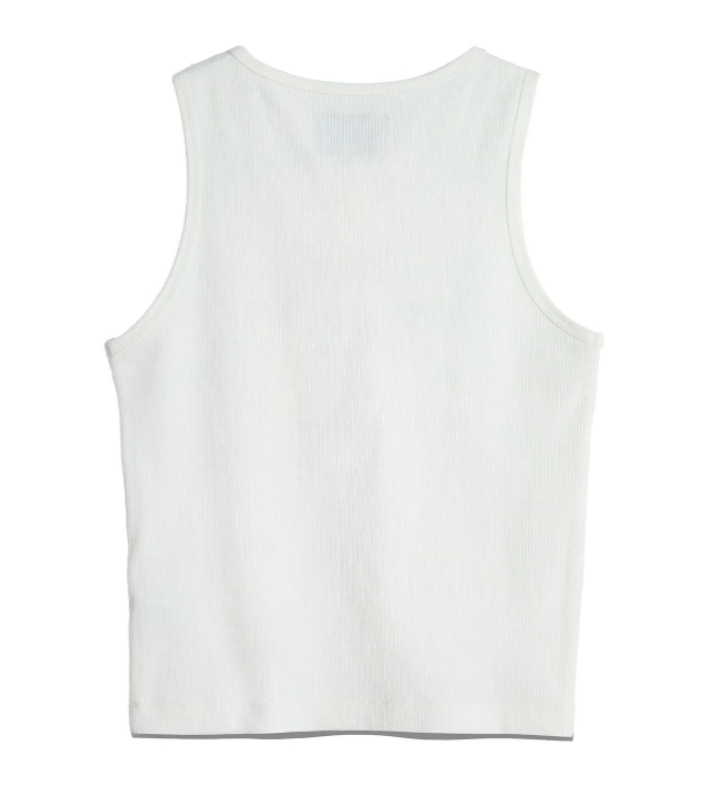 MATIN KIM ノースリーブ トップ LOGO SLEEVELESS CROP TOP｜MIRISE