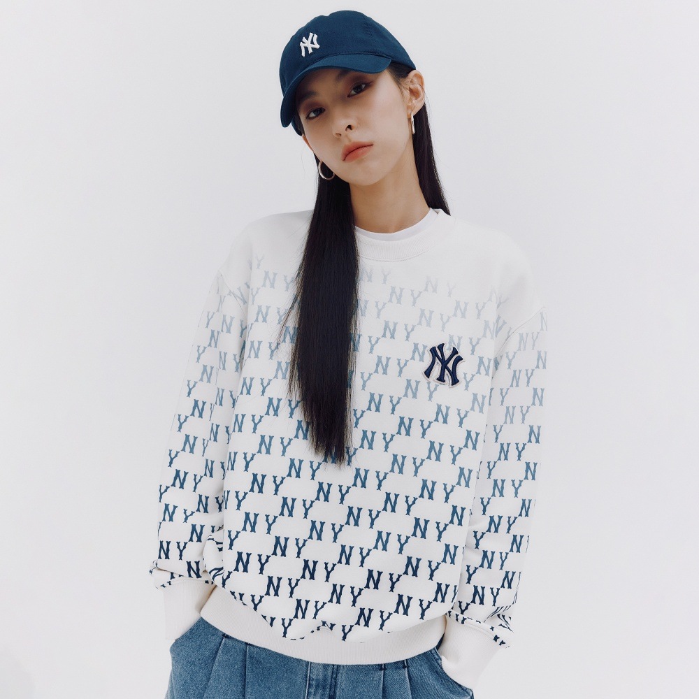 MLB Korea CLASSIC GRADATION MONOGRAM OVER FIT MAN TO MAN