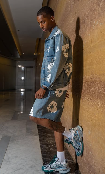 Denim Tears x Levi's デニムジャケット Type-2 All Over Wreath Blue