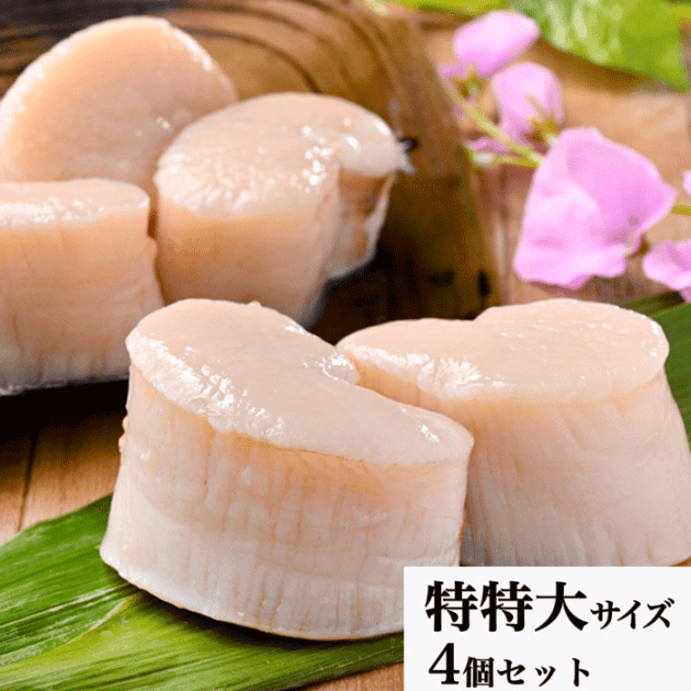 (特別価格) 天然平貝むき身　1番大きい特特大サイズ　4個セット (冷凍) (送料無料)(愛知県三河湾産)