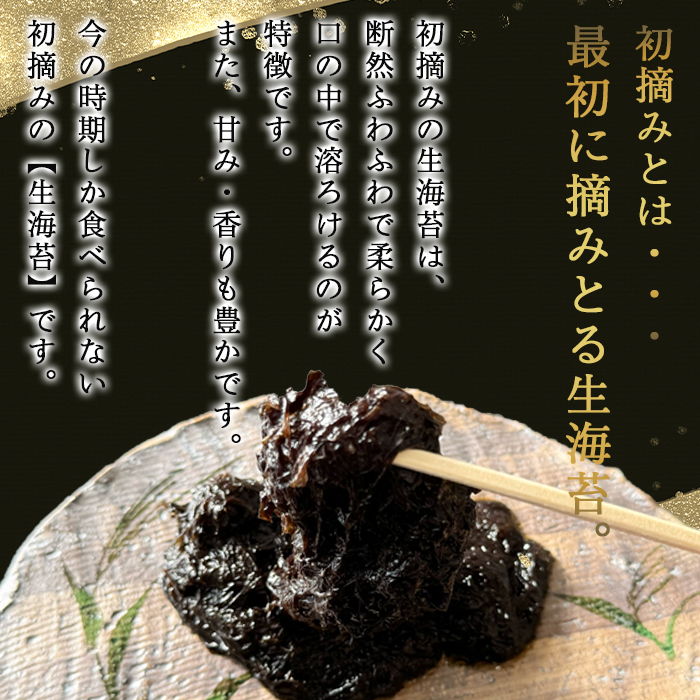 【数量限定】初摘み 生海苔(冷凍) 1kg〜2kg