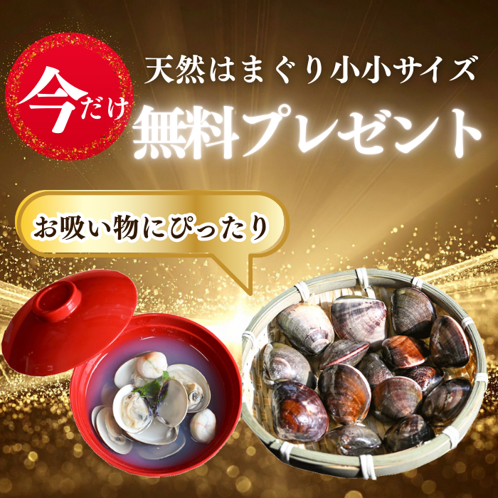 (200g蛤無料プレゼント中)（焼きサイズ） 特大 天然本はまぐり　500g×２袋　(冷凍)