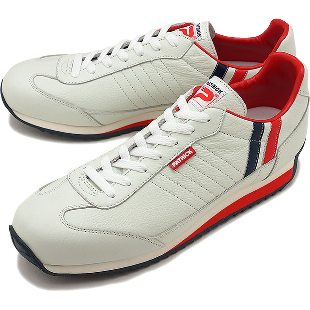 返品交換送料無料 パトリック スニーカー マラソン レザー トリコロール レディース メンズ PATRICK MARATHON-L 98800 sneaker スニーカ