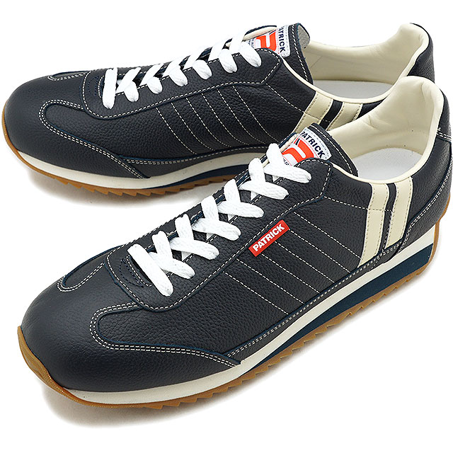返品交換送料無料 パトリック スニーカー PATRICK メンズ レディース 靴 MARATHON-L マラソン レザー NVY スニーカ sneaker 98902 SS11 日本製 パトリック