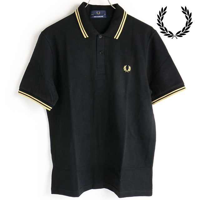 【希少】FRED PERRY ブラックポロシャツ 半袖 フレッドペリー FRED PERRY ポロシャツ ツインティップド