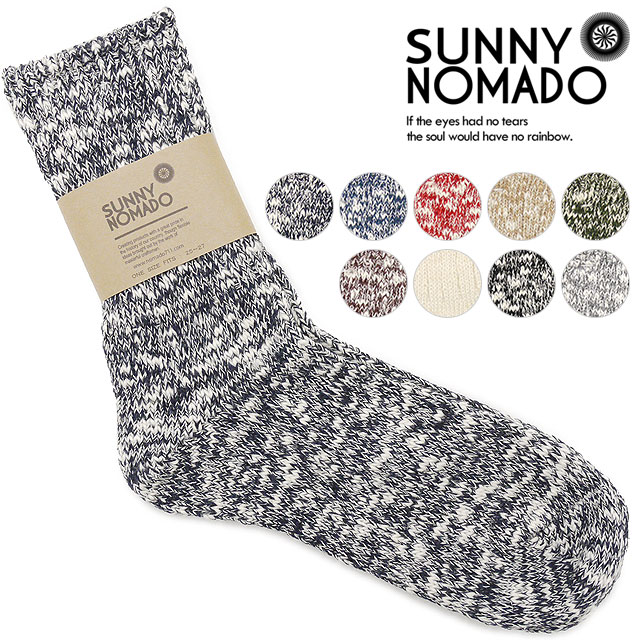 サニーノマド SUNNY NOMADO 日本製奈良産 綿麻混 靴下 スラブツイスター ソックスメンズ レディース （TMSO-001 SS18）【メール便配送】