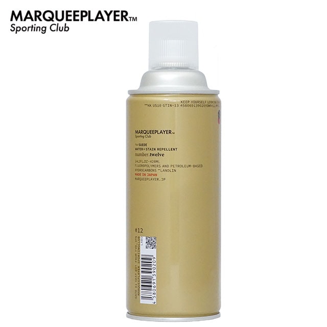【スニーカー 靴 ケア用品】マーキープレイヤー MARQUEE PLAYER For SUEDE WATER+STAIN REPELLENT ＃12 [9020] スエード用 撥水撥油スプレー 日本製 420ml【西濃運輸配送・ラッピング不可】
