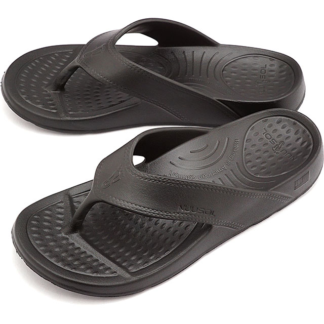 ヌーソル NUU SOL サンダル カスケード [CA-17 SS22] THE CASCADE メンズ・レディース アメリカ製 EVA ビーチサンダル BLACK 黒 ブラック系