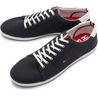 【SALE】トミーヒルフィガー TOMMY HILFIGER メンズ スニーカー H2285ARLOW 1D [FM00596-403 FW22] キャンバスシューズ MIDNIGHT 紺 ネイビー系