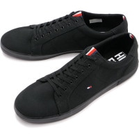 トミーヒルフィガー TOMMY HILFIGER メンズ スニーカー H2285ARLOW 1D [FM00596-0GJ FW22] キャンバスシューズ BLACK/BLACK 黒 ブラック系|TO