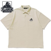 ̵ۡSALEۥȥ顼 XLARGE  ƥå OG ݥ [101232013011 SS23SPOT] SLANTED OG POLO SHIRT x-large å顼 ȥåץ Ⱦµ BEIGE ١ϡts