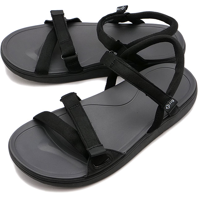 リグ rig リカバリーサンダル テチーバ [RG0015BL5 SS23] tetiva メンズ・レディース 疲労回復 ストラップサンダル BLACK 黒 ブラック系